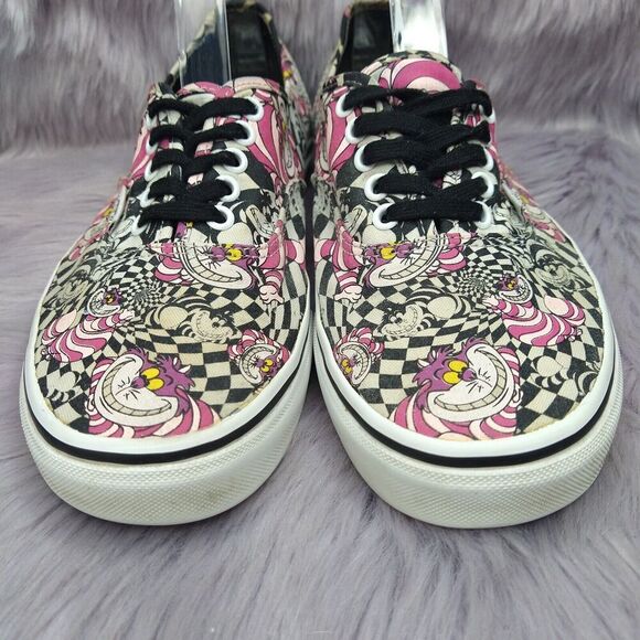 Disney X Vans Collaboration Cheshire Cat Alice Wonderland Sneakers Women Size 10 - Picture 2 of 9
